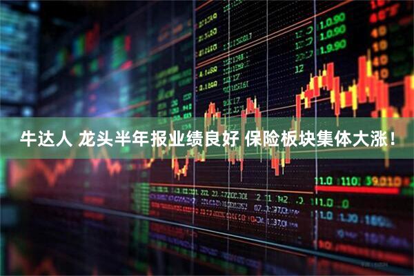 牛达人 龙头半年报业绩良好 保险板块集体大涨！